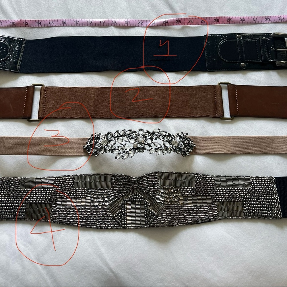 ONE BELT - Elegant Silver Crystal Embellished Belt